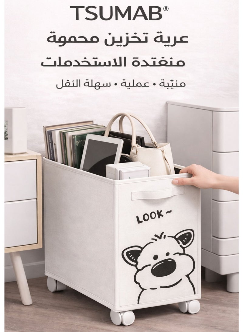 تسوماب عربة تخزين متحركة قابلة للطي من TSUMAB – صندوق تنظيم بسعة كبيرة للمنزل والمكتب - Image 1